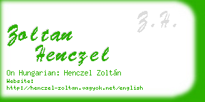 zoltan henczel business card
